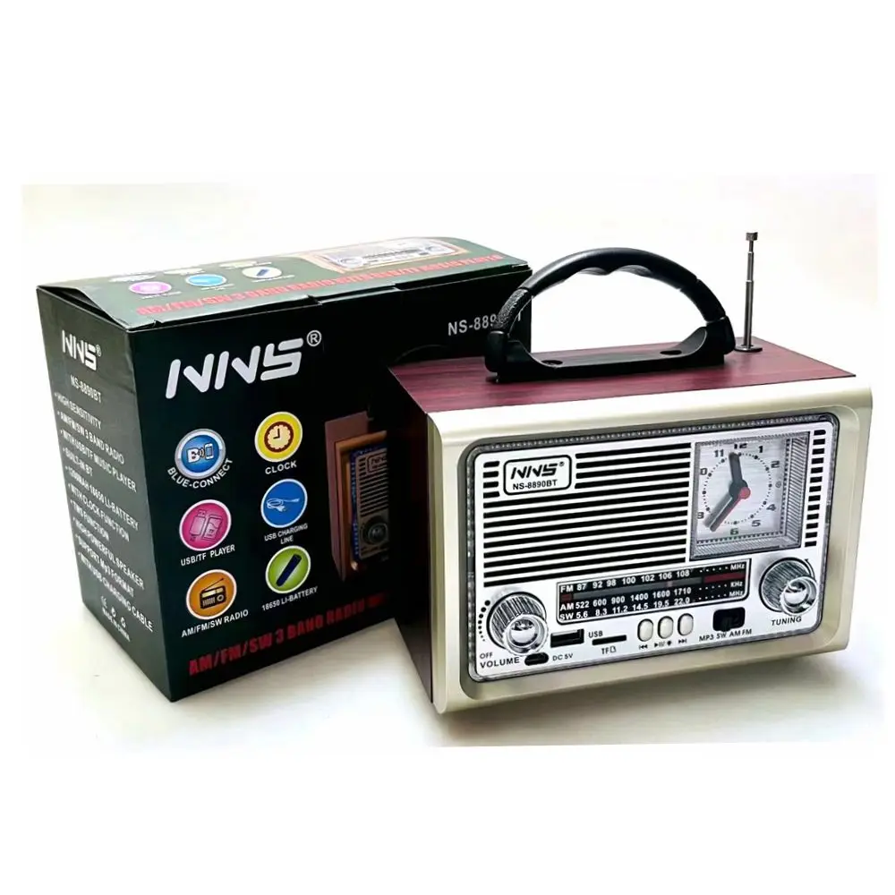 Ns-8890bt Портативное Винтажное Радио С Usb/tf Слотом - Buy Retro Am/fm  Radio,Portable Vintage Am Fm Radio,Wireless Outdoor Am Fm Radio Antenna  Product on Alibaba.com