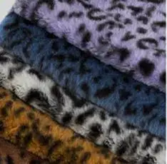 High Quality Soft 100% Polyester zebra Leopard Cows Print  Rabbit Faux Fur Fabric for Scarf Coat