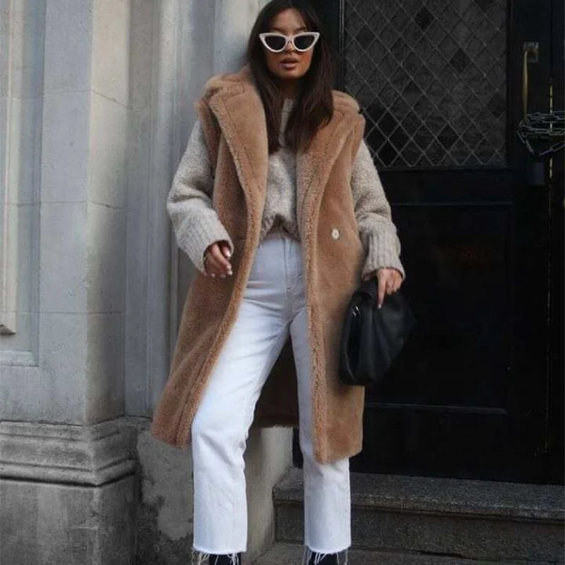 Abrigo Chalecos De Peluche Para Dama 2021 Chaleco Largo De Piel De