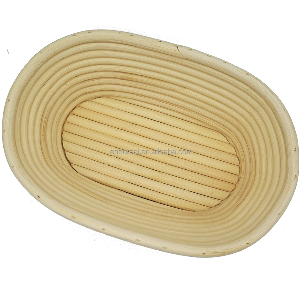 Boseen Oval Shaped Banneton Bread Dough Proofing Rising Rattan Basket & Liner Combo 12 inches 