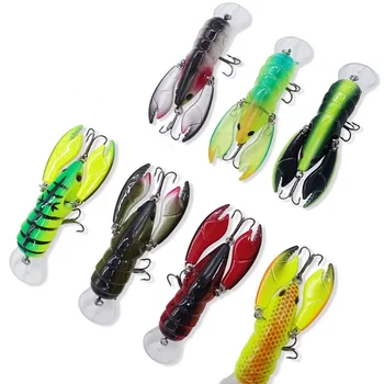 Cross-border Hot-selling Freshwater Crayfish Hard Bait ABS Swing Activity Double Clamp Wholesale River and Lake – Hard Lure – view 3
