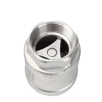 1/4"-4" SS304 Check Valve,  Silver, Customizable, General Use,1 1/2", 3-Year Warranty