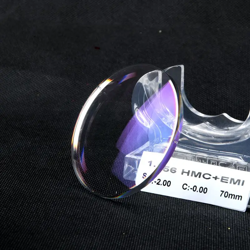 Lentes para anteojos de venta caliente Photon 1.56 Lentes oftálmicas con revestimiento EMI HMC de visión simple