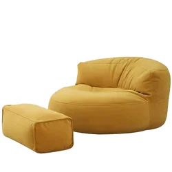 sofa bean bag cover unfilled living room beanbag cover with Linen fabric bean bag cover chair for adult