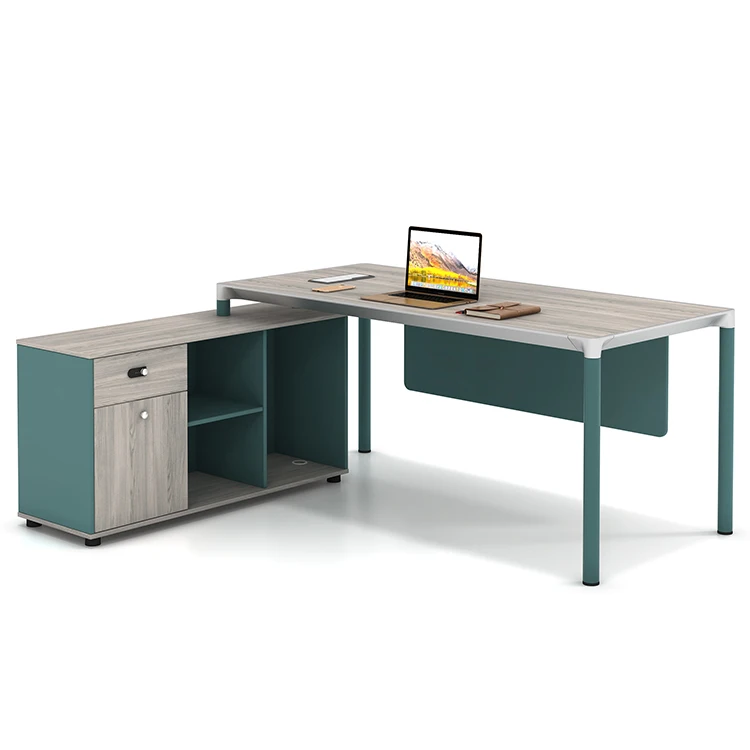 Bureau exécutif moderne de bureau à domicile de panneau en bois Escritorio