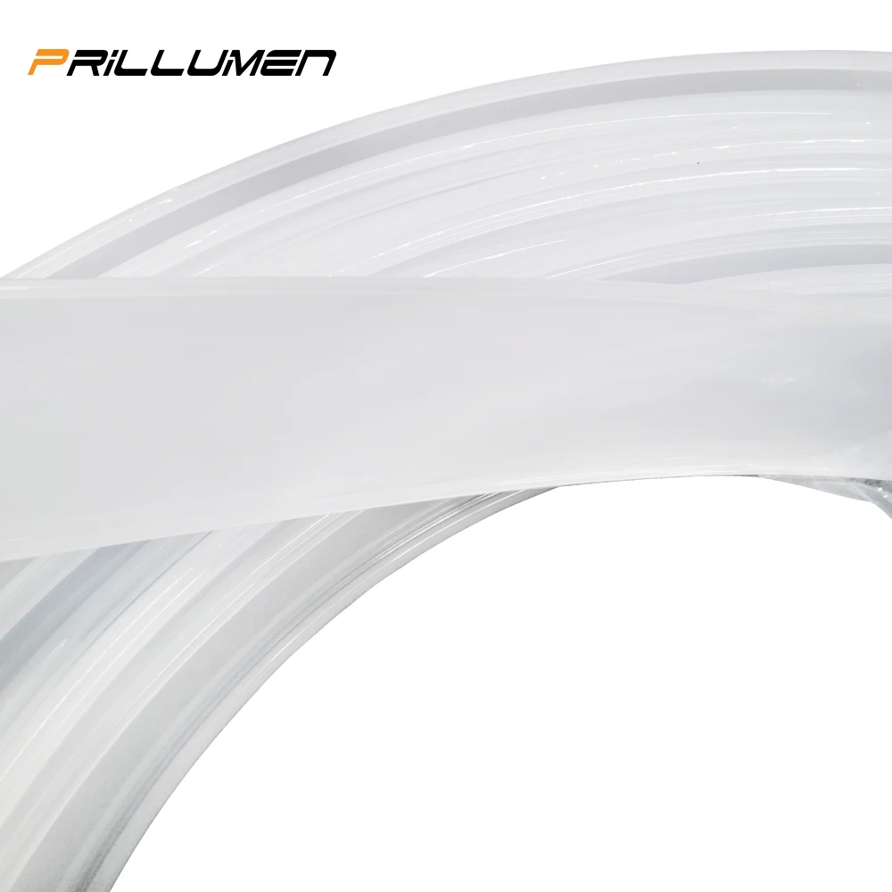 Светодиодная пластиковая трубка двухцветная прозрачная и белая крышка из поликарбоната