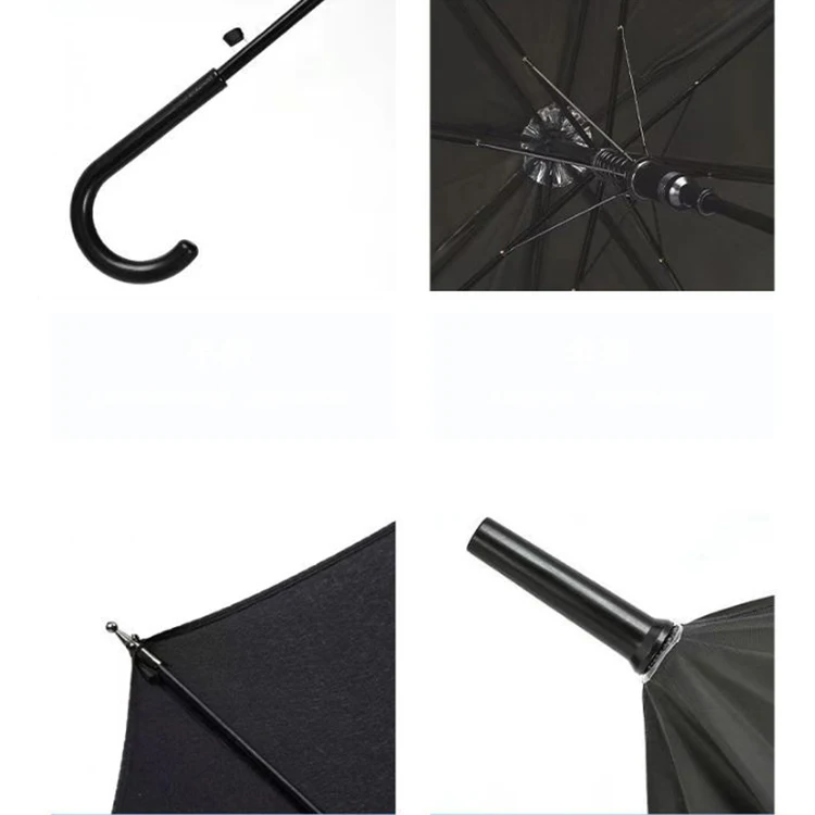 Chuvaband 21 Inch 8k Plastic Handle Straight Umbrellas With Pvc Cover