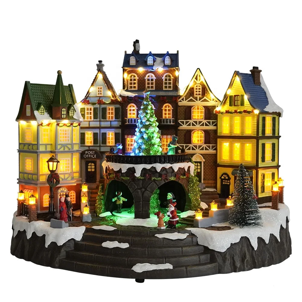 Animated Christmas Village - LED Light up Decorations