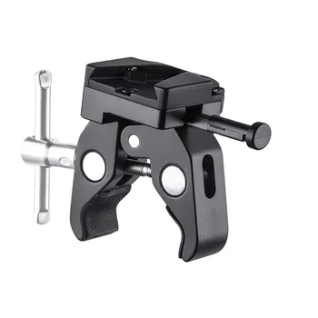 Mini V Mount Battery Plate With Wide Super Crab Clamp QR Lock for Stand 15mm Rod Compatible With V Mount Batteries