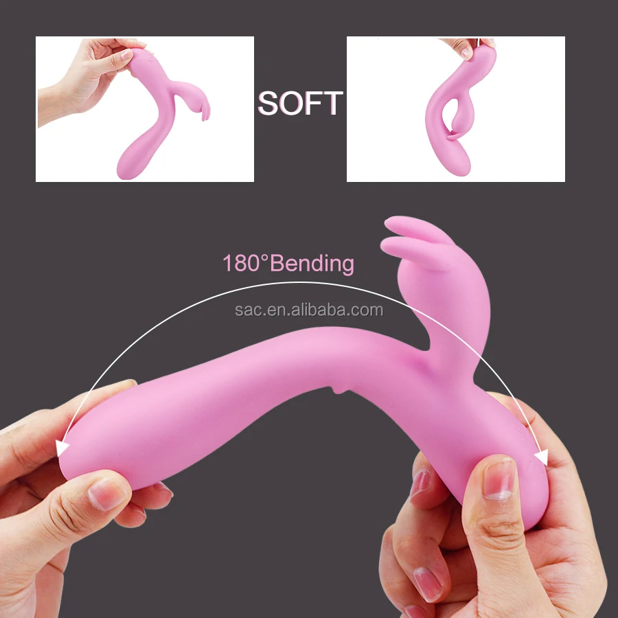 SacKnove Intelligent Automatic Heating Usb Rechargeable 16 Speed  Silicone Clitoris G Spot Thrusting Rabbit Vibrator Sex Toys