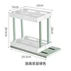 Double-layer pull-out shelving unit K2032 Green - 20CM