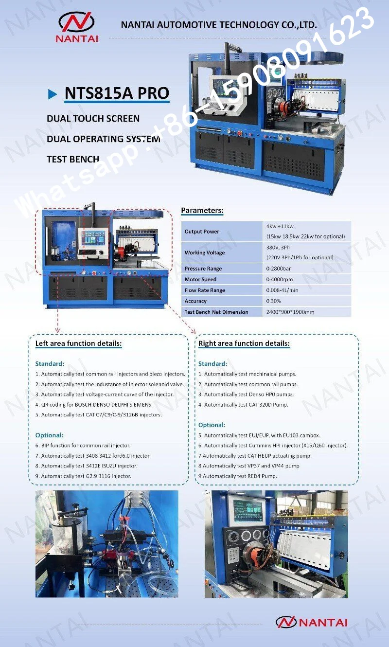 Nts815a Pro Diesel Fuel Injection Pump Test Bench Or Common Rail
