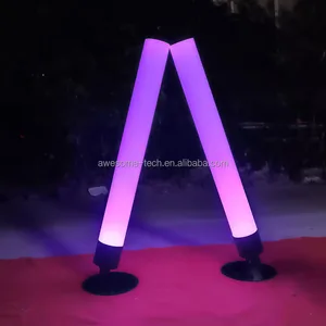 Outdoor IP65 Plug-in Use Remote Control RGB Waterproof LED Tube Light with Base