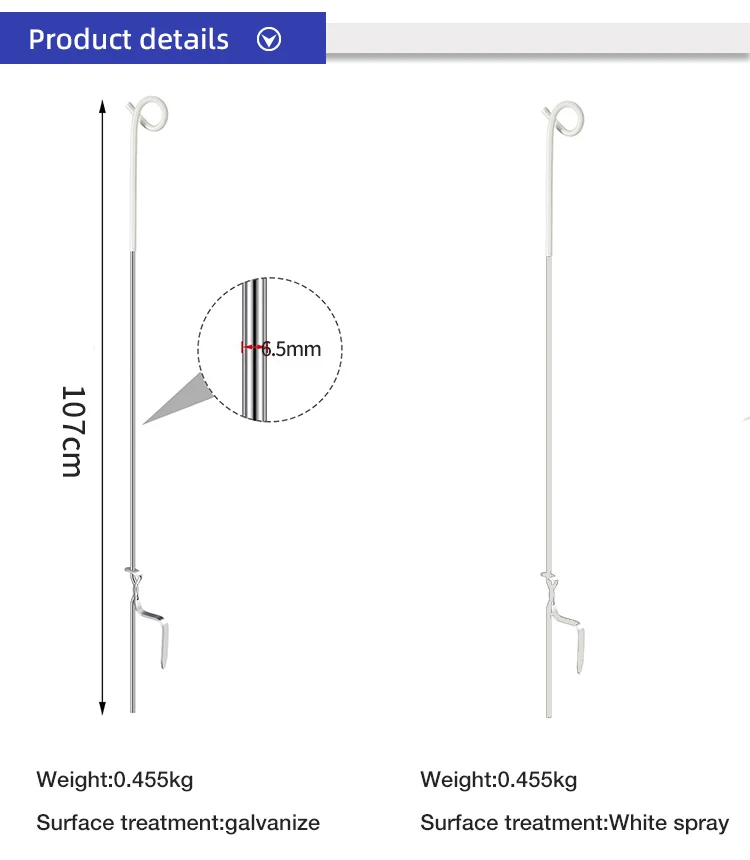 High Tensile Farm Cattle Fence Pigtail Stake Electric Fence Post 