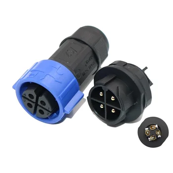 Quick Solderless Waterproof 4 Wire Connector, AWG18-10 Big Power 35A 4 Pin LED Waterproof Connector