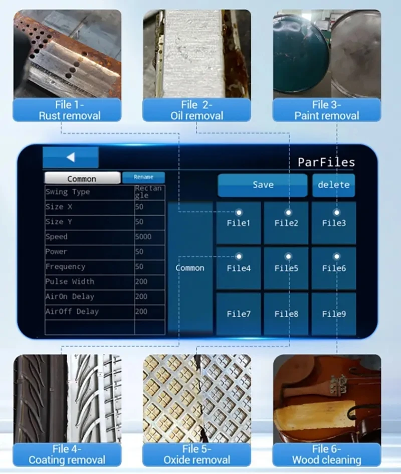 JPT 200W Pulsed Laser Cleaning Machine Laser Rust Removal Machine Paint Oil Remo