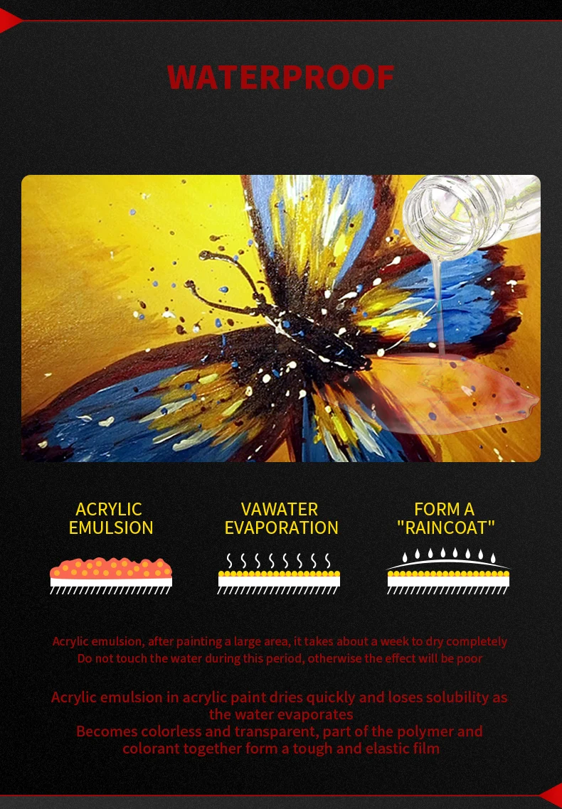 Acrylic Paint Set 24colors 50ml Best Quality For Art Paints Diy Acrylic