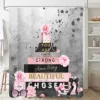 JY170 (9) Rayures noires et blanches et roses roses