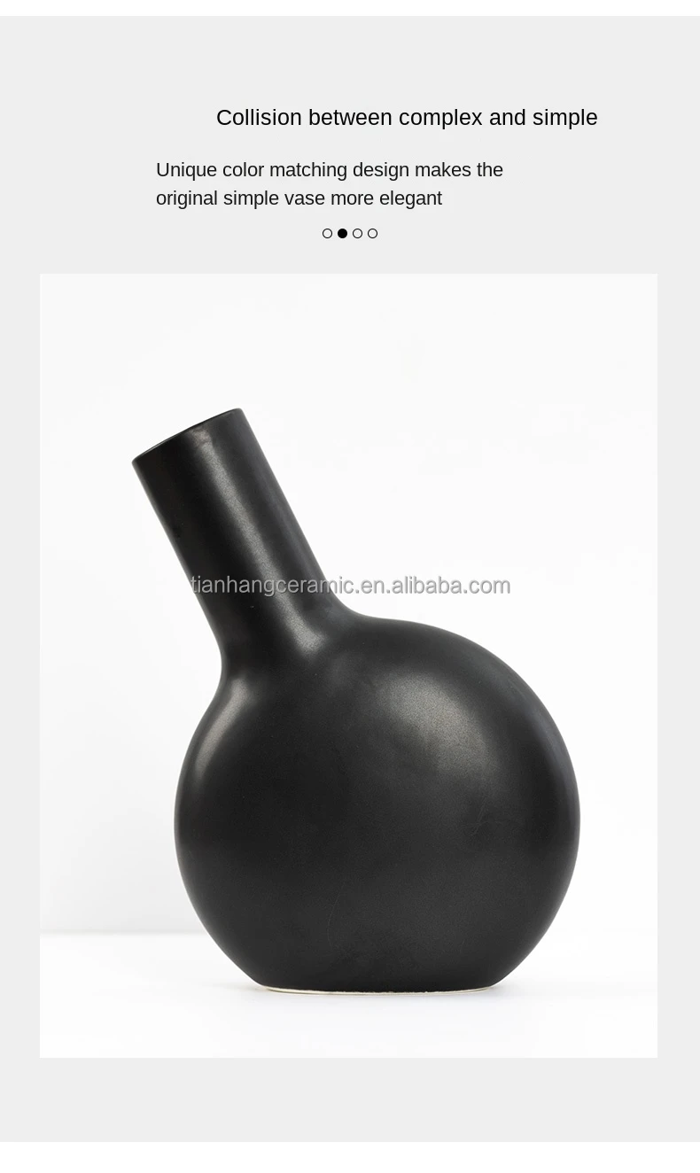 Hot Sale Decoration Wholesale Nordic Vase Ceramic White Black Unique Gift Ceramic Vase For Home Hallway Decor.jpg