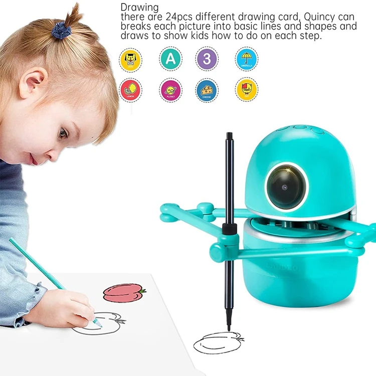 NEW AI Drawing Quincy Robot Smart Teaching Children Math Intelligent STEAM  Robot Toy for boy