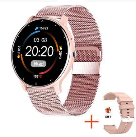 F - aço rosa + pulseira de presente