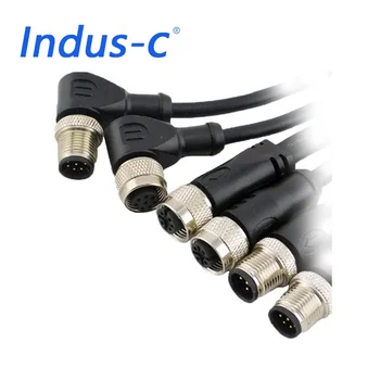 A, B, D, T, S, X coding are available moulded shielding connector 8 pin m12 cable