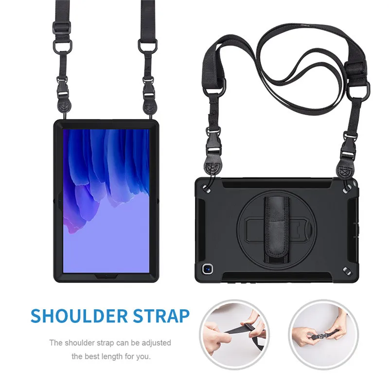 
Built-in Smart Stand Tablet Case for Samsung Galaxy Tab A7 10.4 Inch Case with Shoulder Strap for Kids 