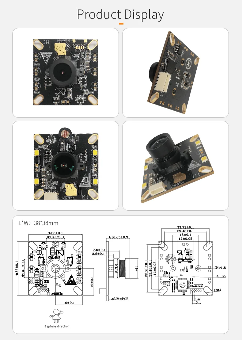 DGZX USB2.0 2MP HD 1080P Night Vision Camera Module插图1