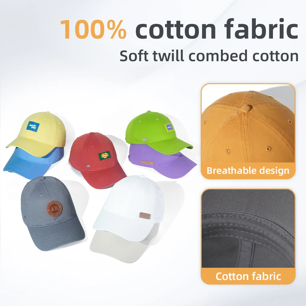 Plain Orange Baseball Cap – Cotton Low Profile Dad Hat, Adjustable, For Everyday & Outdoor Wear