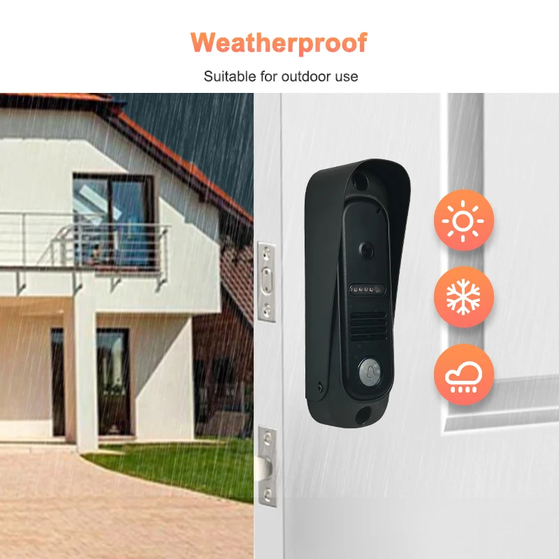 Videw 4 Wired Video Intercom System Rfid Unlock Camera Doorbell With 7 ...