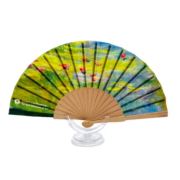 BSBH Wholesale Classic Folding Fan for Women Customized Bamboo Wood Hand Held Fan Portable Hand Fan
