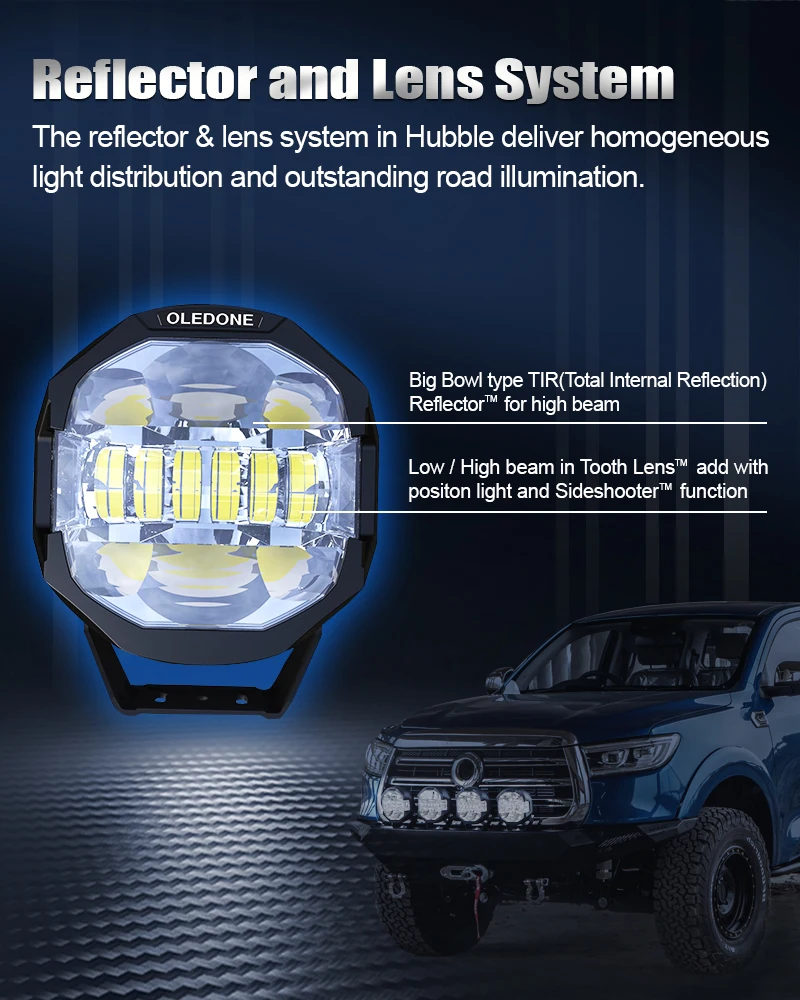 Oledone Hubble Driving Light Offroad Vehicles Truck L150 150w 9" Round
