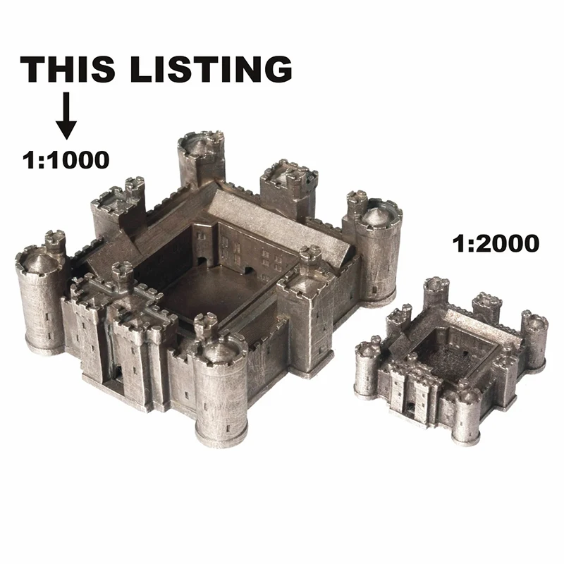 product custom miniature medieval house souvenir sculpture bronze resin bodiam castle architectural model figurine hogwarts castle model-5