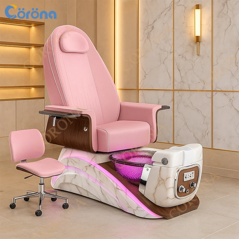 Custom Multiple Color Options Electric Reclining Pedicure Chair with for Salon and Spa