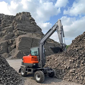 Brand New Large Wheel Digger  Four Wheel Drive Wheel Excavator with Grabbing Attachment