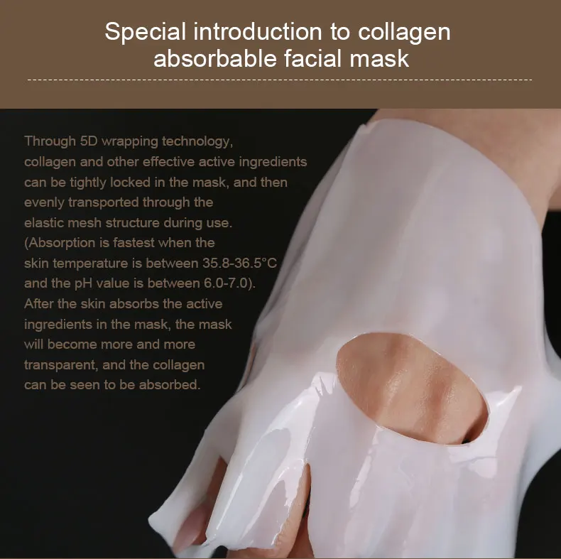 Gpmc Factory Oem/Odm Fish Collagen Crystal Facial Mask Whitening and Moisturizing Sheet Mask