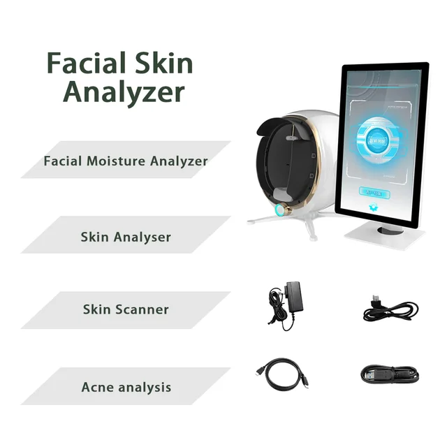 2024 New 3D Facial Skin Scanner Face Skin Detector Mirror Tester Diagnostic Skin Analyzer Machine For Beauty Salon Spa