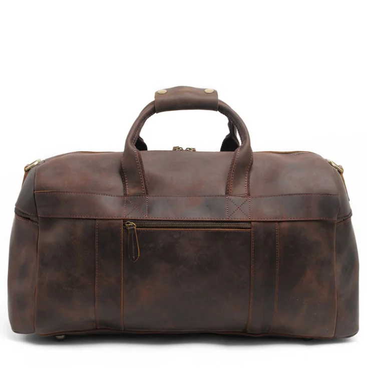 men leather duffel