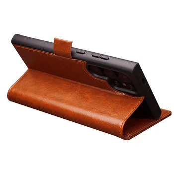 2025 QIALINO Brand New Luxury Protective Leather Magnetic Wallet Case for Samsung Galaxy S25 Ultra