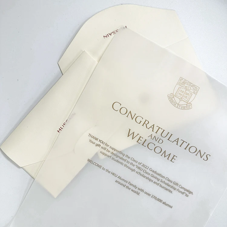 Wholesale Custom Translucent Tracing Paper Vellum Paper Wedding Invitation Card