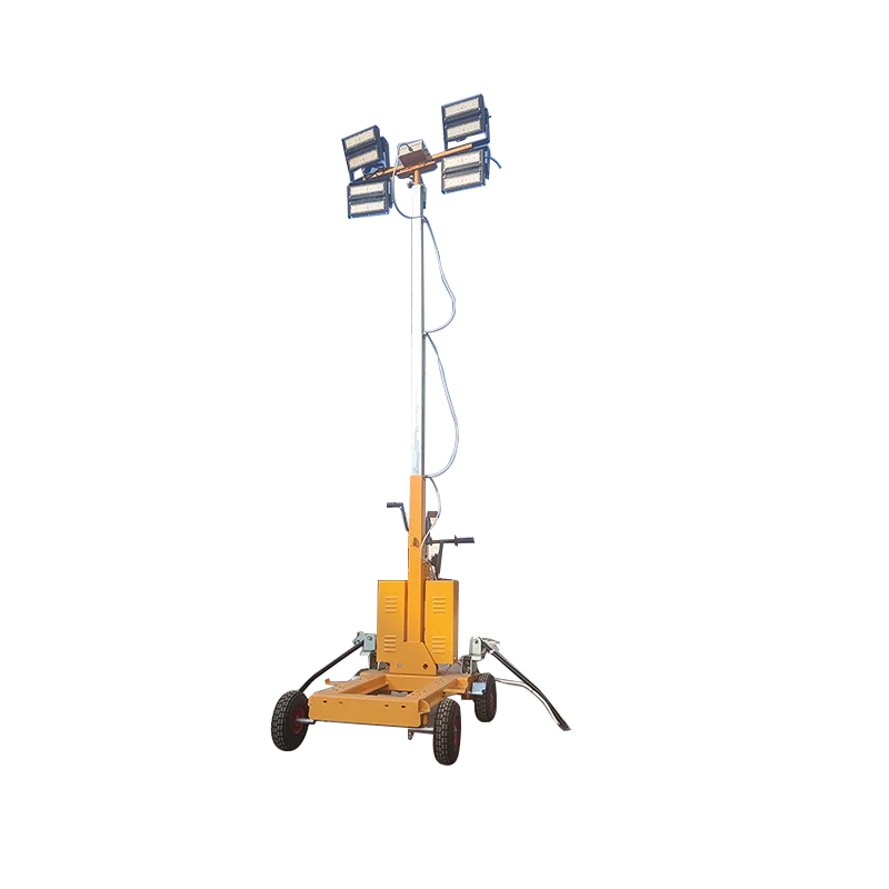 5M diesel Generator 4x1000W Mobile Light Towers Telescopic Mast Portable Outdoor Lighting Tower