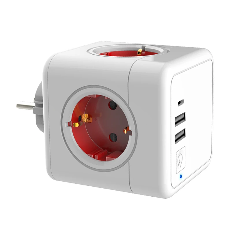 Bending Pivoting Surge Protector Flexible Power Strip Extension Cables Socket With USB Charging Ports
