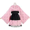 2286 Nezuko's Maid Skirt (Short Style) (Lace Trim) (Kimono Obi Belt with Large Bow)