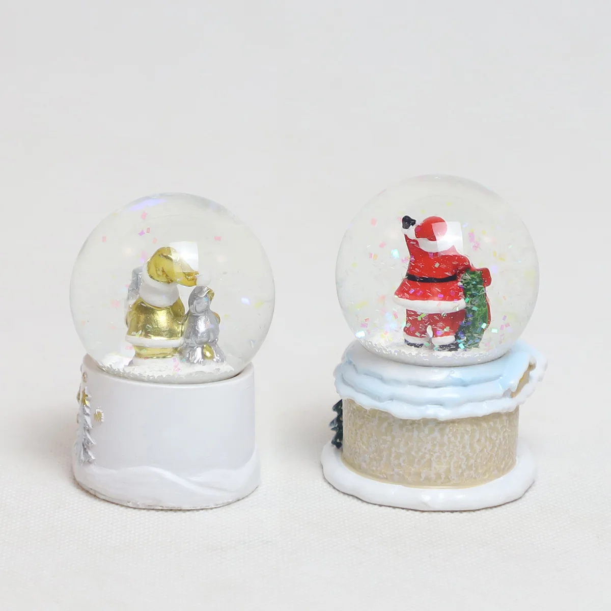 natural 6cm christmas ball globe glass decorations light up glass ornament christmas snow globes musical