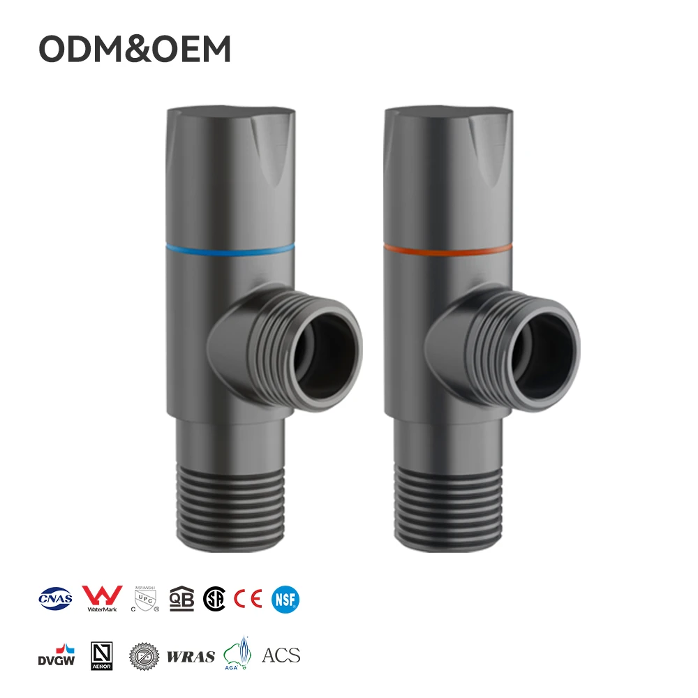 Válvula angular de latón gris (gunmetal) hermética y a prueba de explosiones, de alto caudal, para agua caliente y fría, válvula angular universal para inodoro y calentador de agua