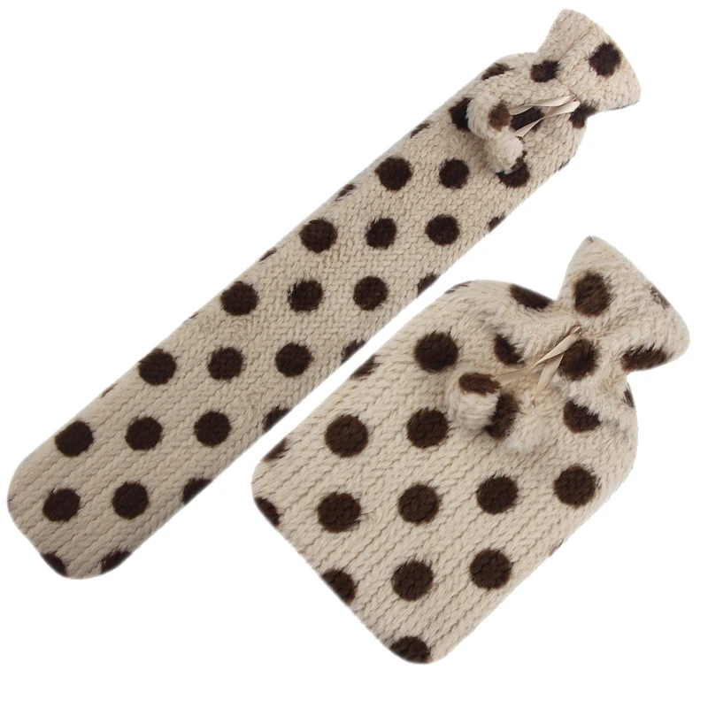 factory price custom cute eco-firendly heating pad medical rubber extra long hot water bag hot water bottle plush cover