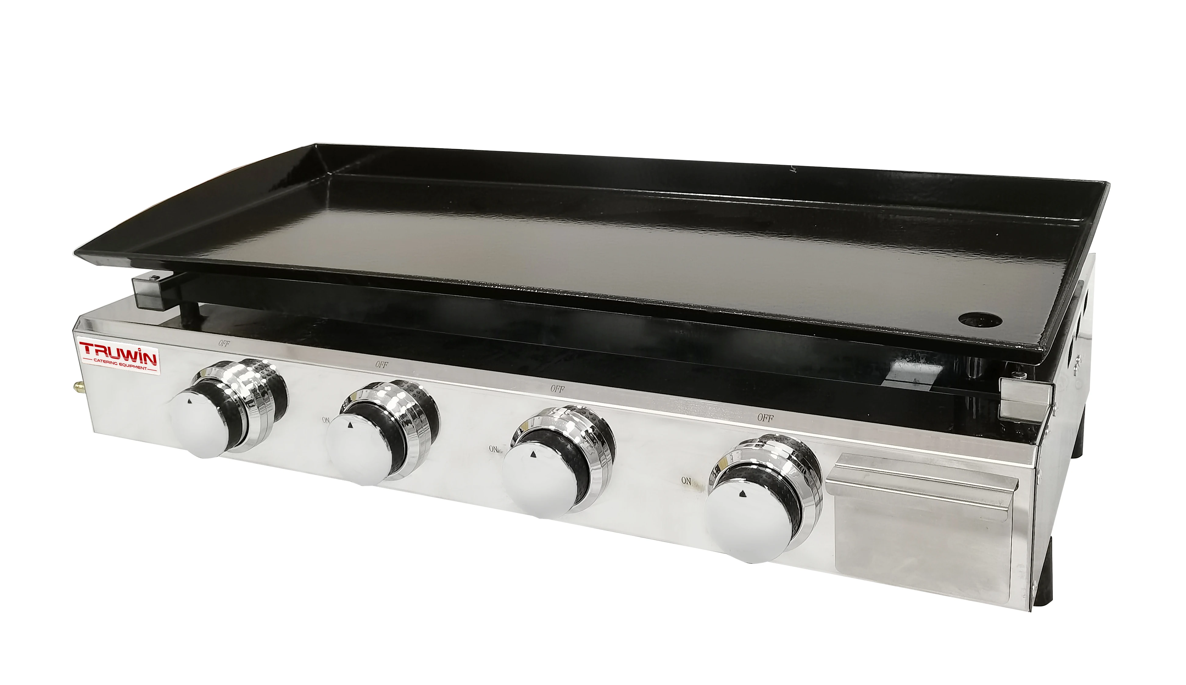 2 Burners Portable Gas Plancha Table Top Flat Plate Gas Griddle For