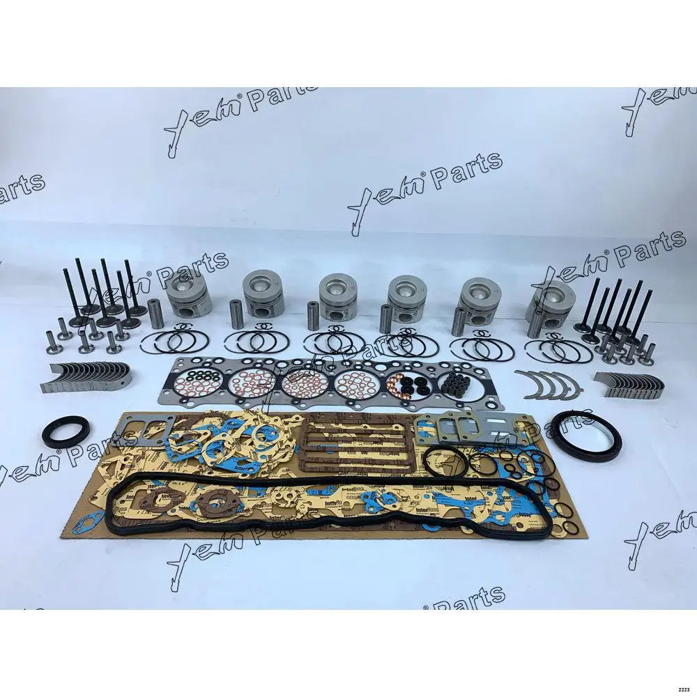 Engine Rebuild Kit With Piston Ring Bearing Valves Overhaul Gasket Set Fit for Doosan DB58