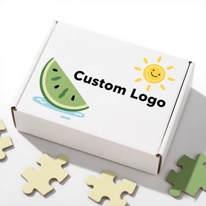 Personalization Custom Logo Summer Fruits Piso Rompecabezas Board Jigsaw Puzzle Small With Box