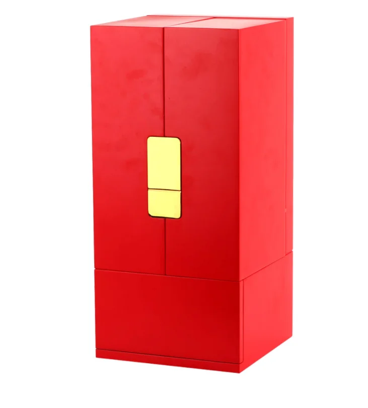 
 Премиум класса люкс Красный 2 слоя собрать дисплей виски Текила очки деревянная коробка для вина подарочный набор  